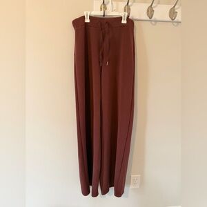 Spanx Air Essentials Wide Leg Sweatpant Burgundy Women’s Size XL Tall High Rise
